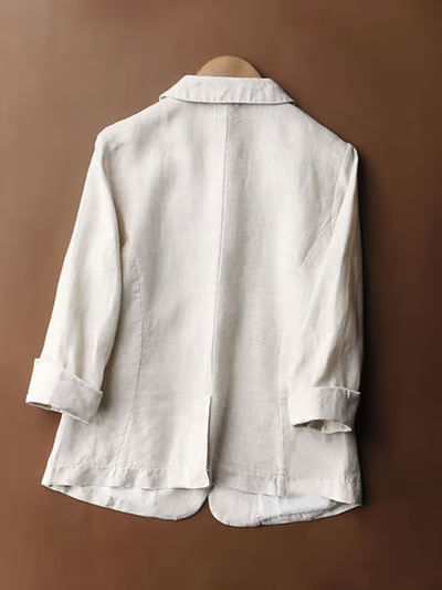 Nora | Solid Color Cotton Linen Jacket