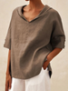 Eloise | Casual Linen V-Neck Shirt