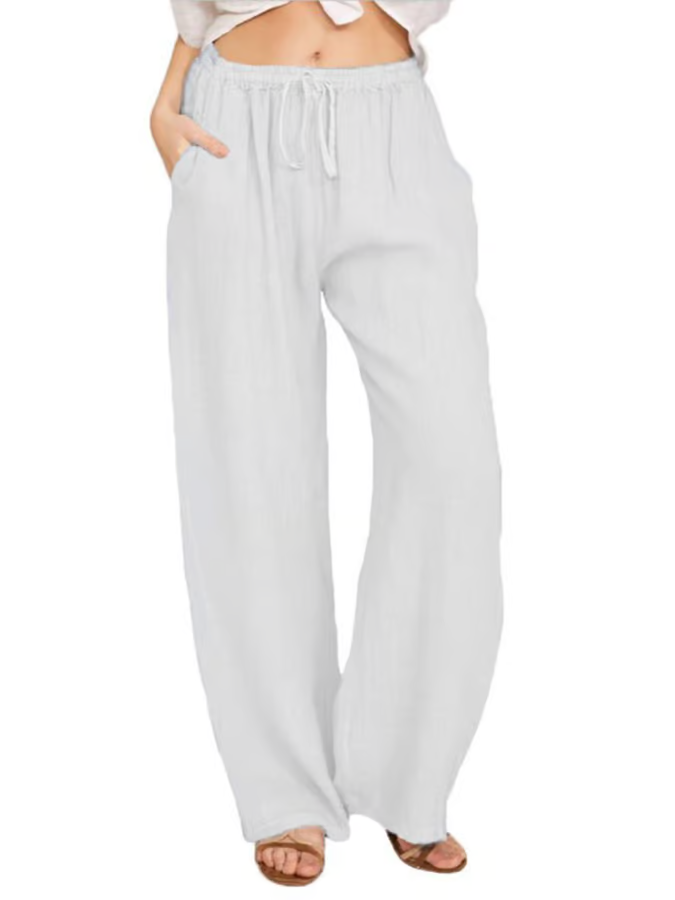 Calla | Relaxed Cotton-Linen Trousers