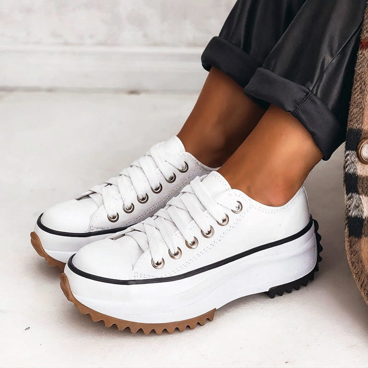 Tessa | Leather Platform Sneakers