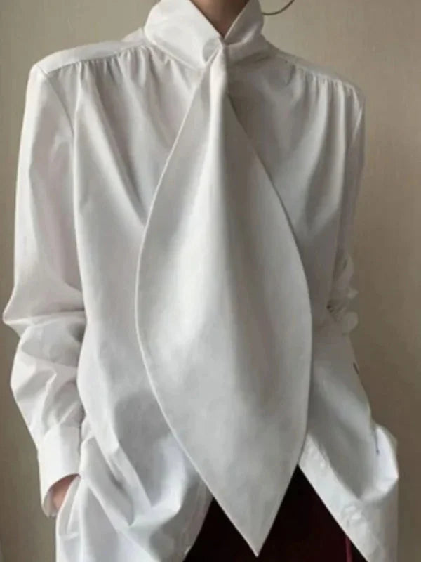 Opal | Minimalist Oversized White Blouse