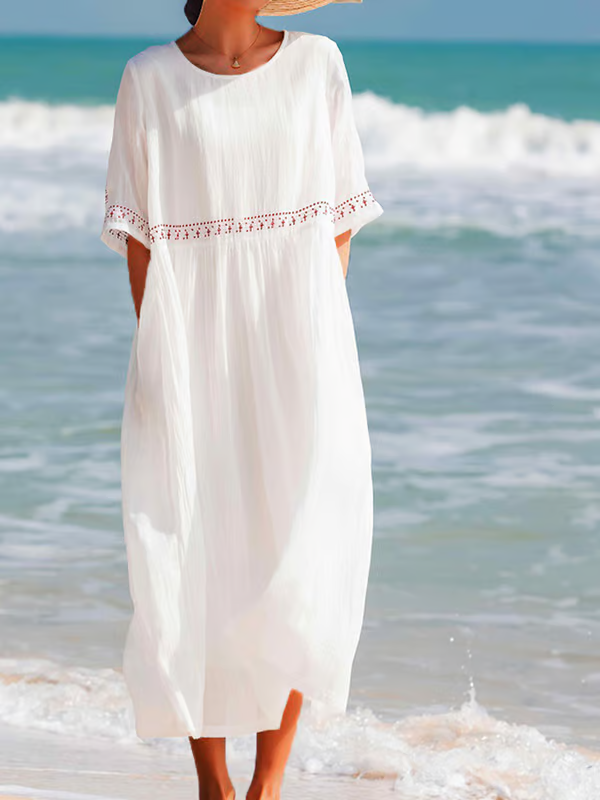 Eulalie | Handcrafted Embroidered Boho Dress