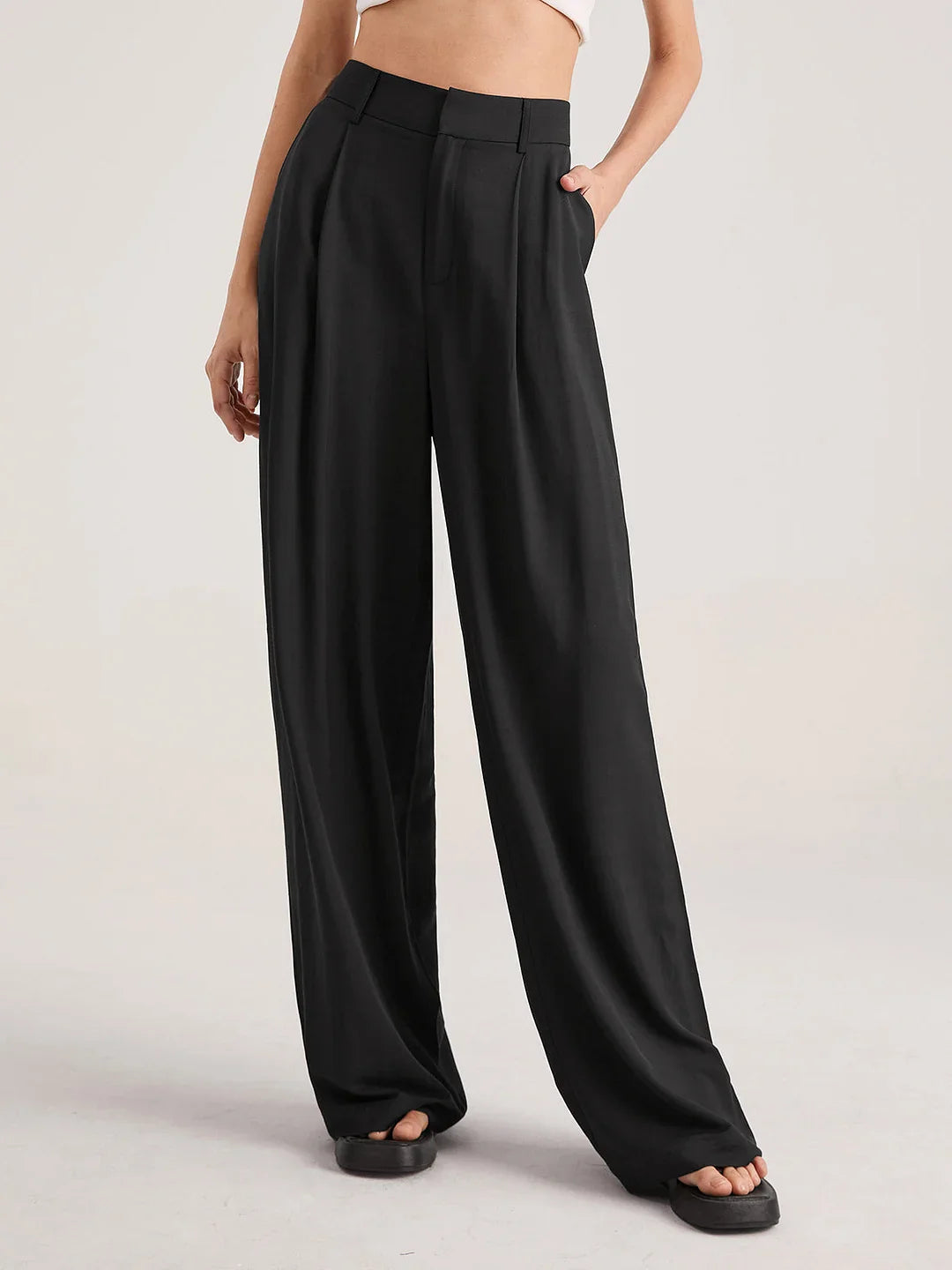 Nova | Oversized Pleat Front High-Waisted Trousers