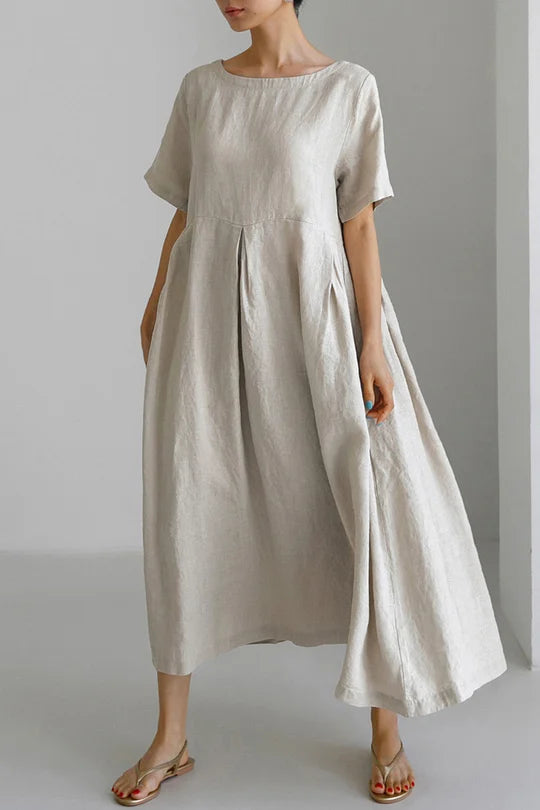 Maris | Linen Breeze Midi Dress