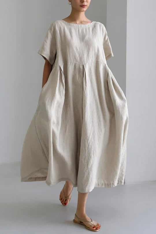 Maris | Linen Breeze Midi Dress