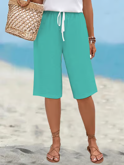 Aurelie | Elastic-Waist Coastal Pants