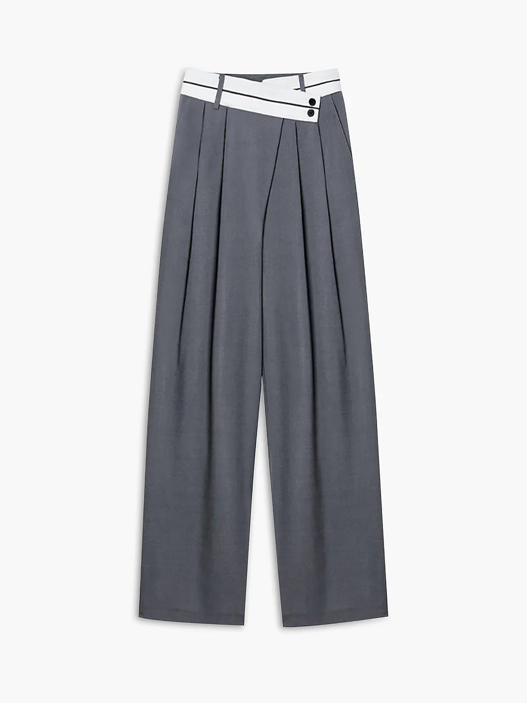 Luna | Asymmetrical Waist Wide Leg Pants