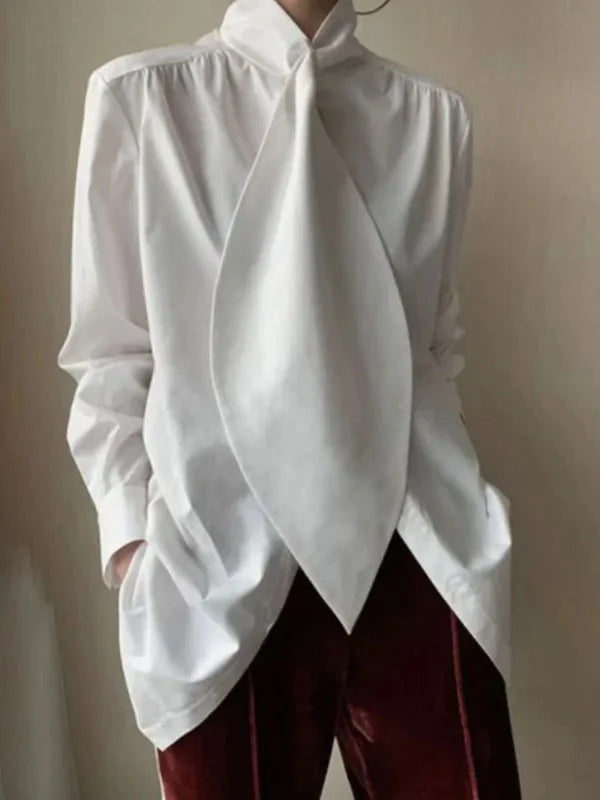 Opal | Minimalist Oversized White Blouse