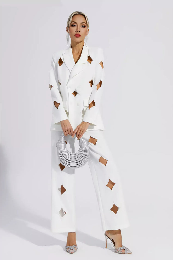 Amity | White Star Cutout Blazer Set