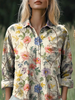 Rosalind | Floral Art Print Linen Shirt