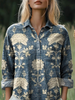 Edith | Vintage Floral Print Cotton Shirt