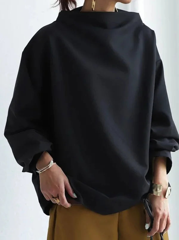 Delphine | Cozy High Neck Oversized Sweatshirt