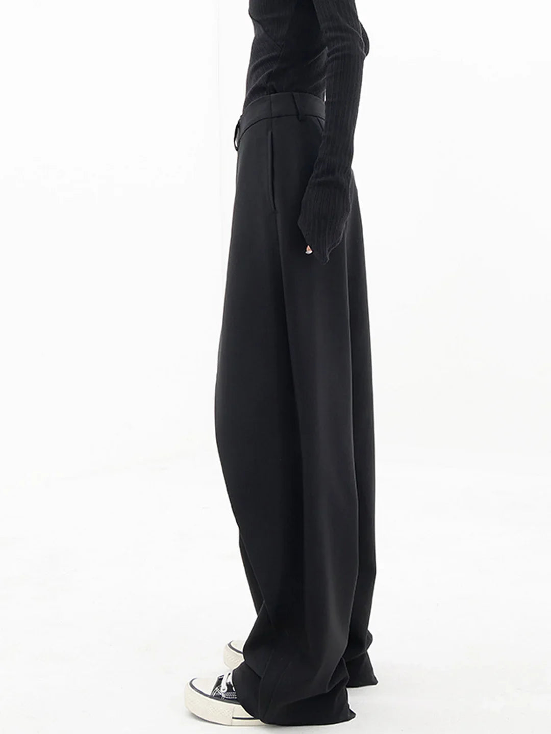 Arden  | Asymmetrical Button Wide-Leg Trousers