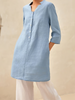 Audrey | Casual Button Solid Color Dress