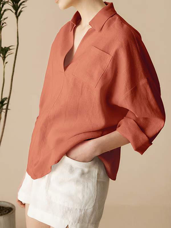 Charlotte | Linen Long Sleeve Shirt