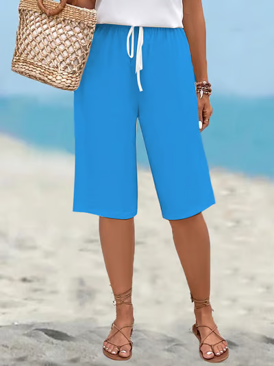 Aurelie | Elastic-Waist Coastal Pants