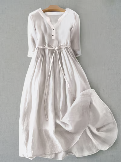 Elara | Simple Cotton Literary Dress